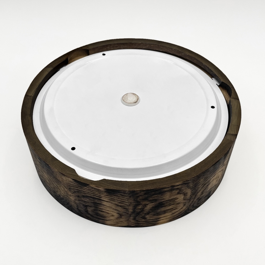 Lubinis vonios šviestuvas OAK SMOKY 2xE27/15W/230V IP54 Ø 27,5 cm ąžuolo/rudos spalvos