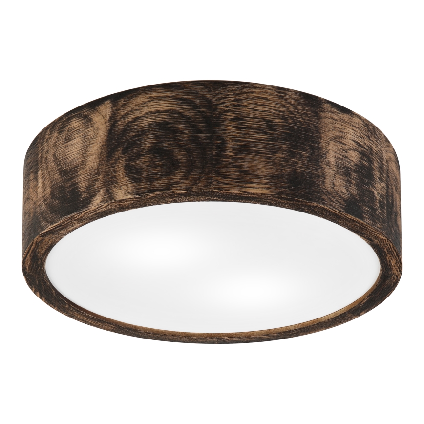 Lubinis vonios šviestuvas OAK SMOKY 2xE27/15W/230V IP54 ø 27,5 cm ąžuolas/ruda