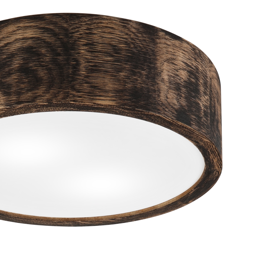 Lubinis vonios šviestuvas OAK SMOKY 2xE27/15W/230V IP54 ø 27,5 cm ąžuolas/ruda