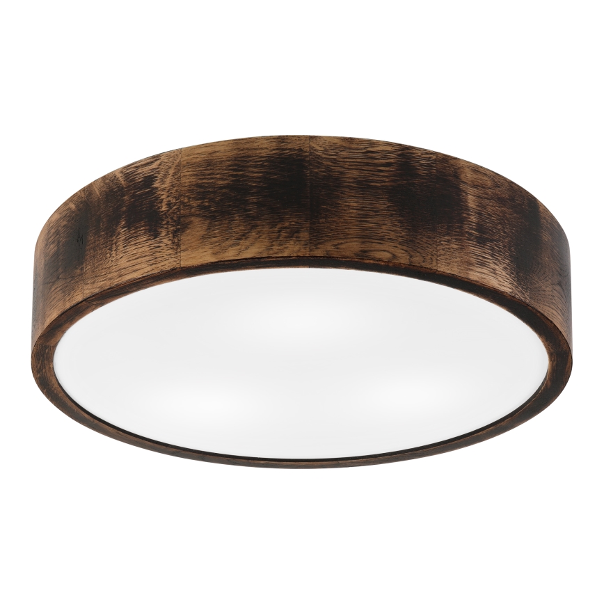 Lubinis vonios šviestuvas OAK SMOKY 3xE27/15W/230V IP54 ø 37,5 cm ąžuolas/ruda
