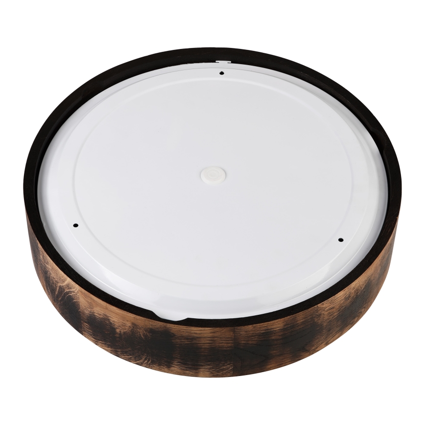 Lubinis vonios šviestuvas OAK SMOKY 3xE27/15W/230V IP54 ø 37,5 cm ąžuolas/ruda