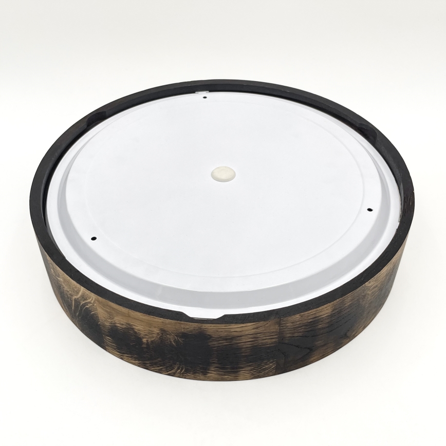 Lubinis vonios šviestuvas OAK SMOKY 3xE27/15W/230V IP54 ø 37,5 cm ąžuolas/ruda