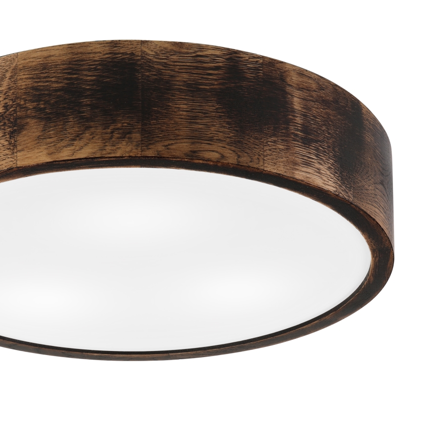 Lubinis vonios šviestuvas OAK SMOKY 3xE27/15W/230V IP54 ø 37,5 cm ąžuolas/ruda