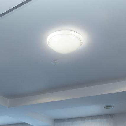 Lubinis vonios šviestuvas su jutikliu 1xE27/60W/230V IP44 ø 29,6 cm