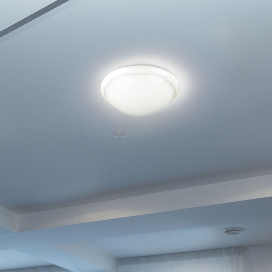 Lubinis vonios šviestuvas su jutikliu 1xE27/60W/230V IP44 ø 29,6 cm