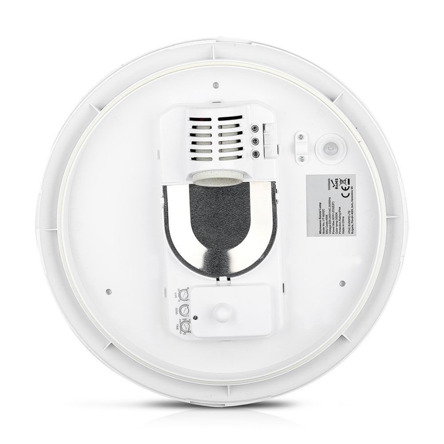 Lubinis vonios šviestuvas su jutikliu 1xE27/60W/230V IP44 ø 29,6 cm