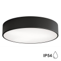 Lubinis vonios šviestuvas su jutikliu CLEO, 3×E27/24W/230V, Ø 40 cm, juodas, IP54