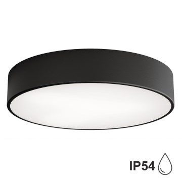 Lubinis vonios šviestuvas su jutikliu CLEO, 3×E27/24W/230V, Ø 40 cm, juodas, IP54