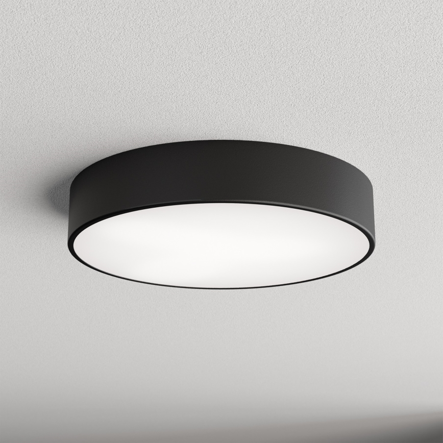 Lubinis vonios šviestuvas su jutikliu CLEO, 3×E27/24W/230V, Ø 40 cm, juodas, IP54
