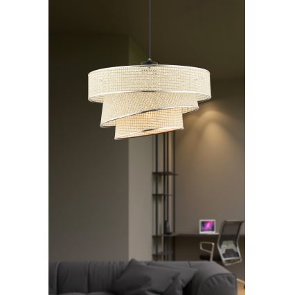 Lubų šviestuvas COUPER 1xE27/60W/230V kreminis/spindintis chromas