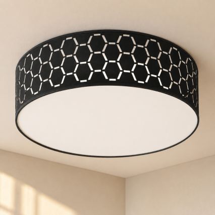 Lubų šviestuvas ULLE, 2xE27/15W/230V, skersmuo 45 cm, juodas