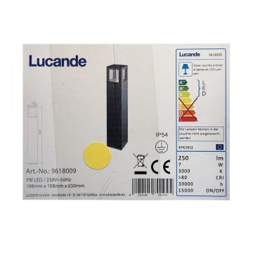 Lucande - Lauko LED šviestuvas NICOLA LED/7W/230V IP54