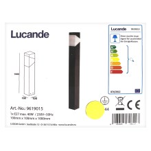 Lucande - Lauko lempa KARIN 1xE27/9W/230V IP44