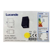 Lucande - LED Lauko sieninis šviestuvas GABRIELA 2xLED/9,5W/230V IP54