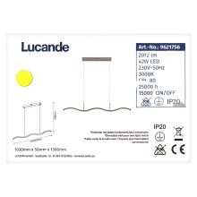 Lucande - LED Reguliuojamas pakabinamas sietynas BRAMA LED/42W/230V