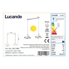 Lucande - LED Reguliuojamas pakabinamas sietynas LYANI 2xLED/9,5W/230V