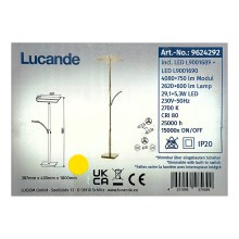 Lucande - LED Reguliuojamas toršeras PARTHENA LED/29,1W/230V + LED/5,3W/230V