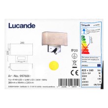 Lucande - LED Sieninė lempa VIRVE 1XLED/13,4W/230V + 1xLED/3,4W/230V