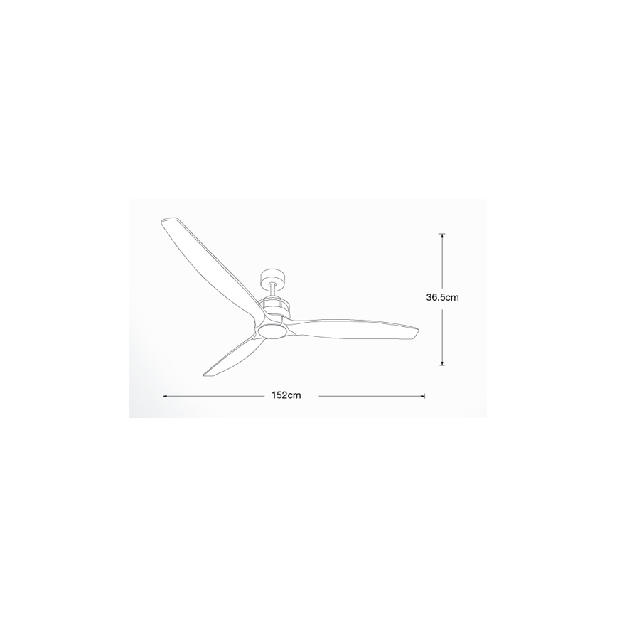 Lucci air 210508 - Lubinis ventiliatorius AIRFUSION AKMANI paulovnija/juoda + nuotolinis valdymas