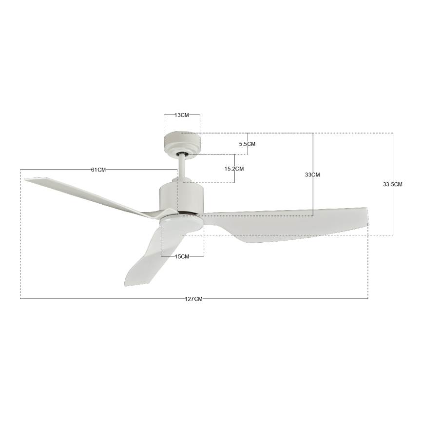 Lucci Air 210528 - Lubinis ventiliatorius AIRFUSION CLIMATE II baltas + nuotolinio valdymo pultas