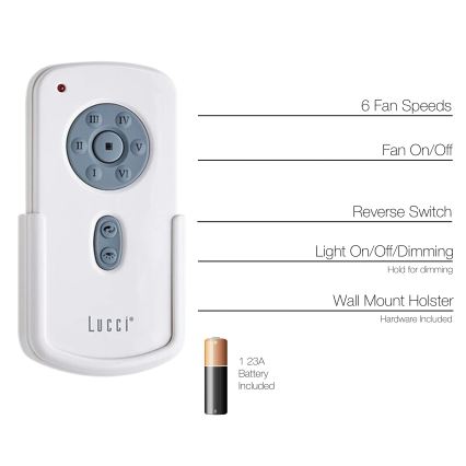 Lucci Air 21052TRS - Nuotolinio valdymo pultas ventiliatoriams CLIMATE, RADAR, FRASER 1x23A