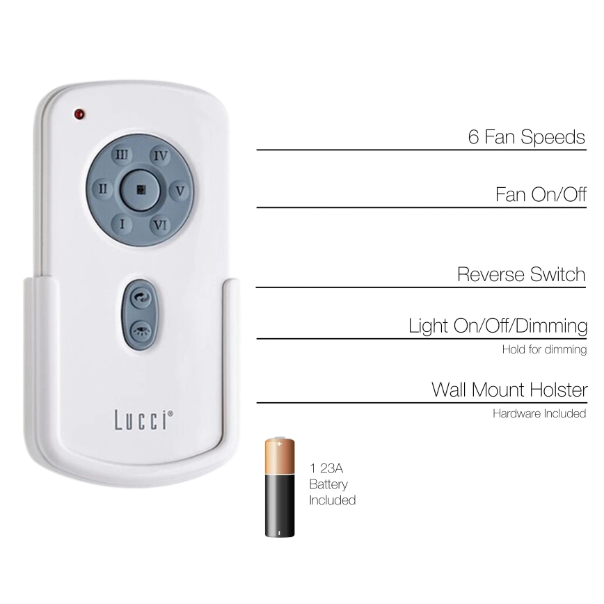 Lucci Air 21052TRS - Nuotolinio valdymo pultas ventiliatoriams CLIMATE, RADAR, FRASER 1x23A