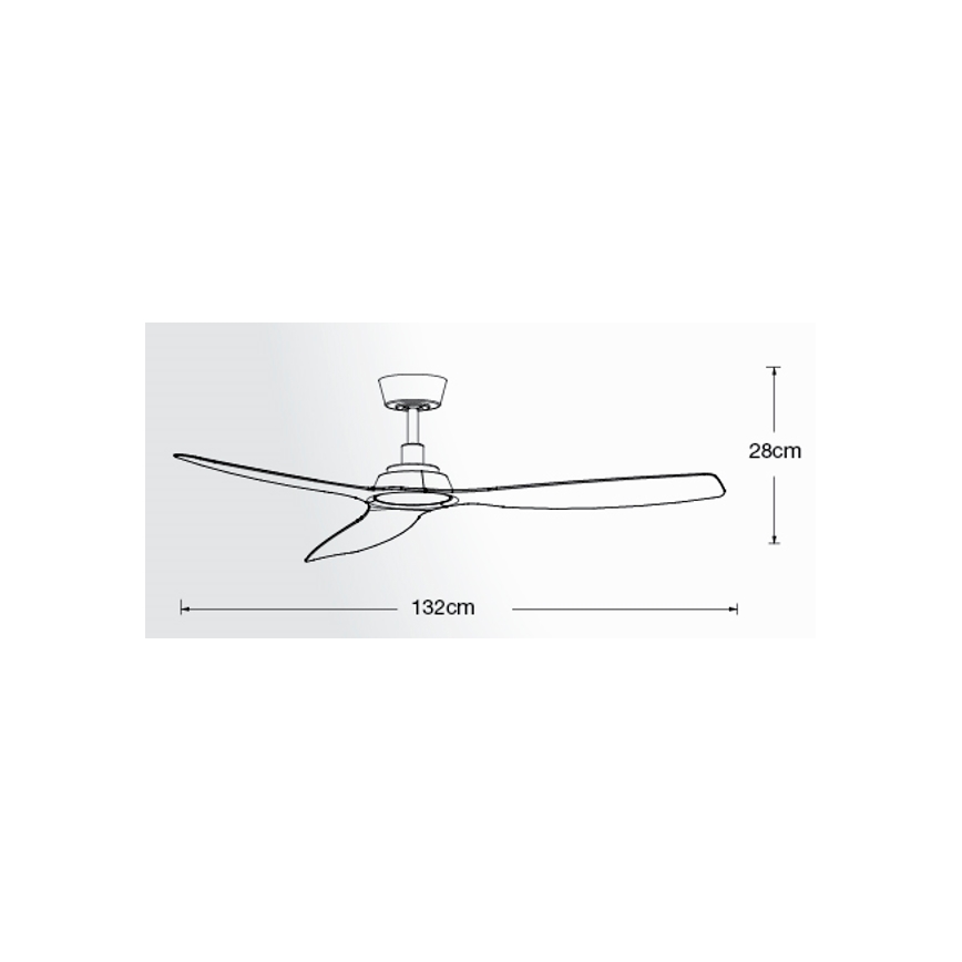 Lucci Air 210650 - Lubinis ventiliatorius MOTO balta + nuotolinio valdymo pultas