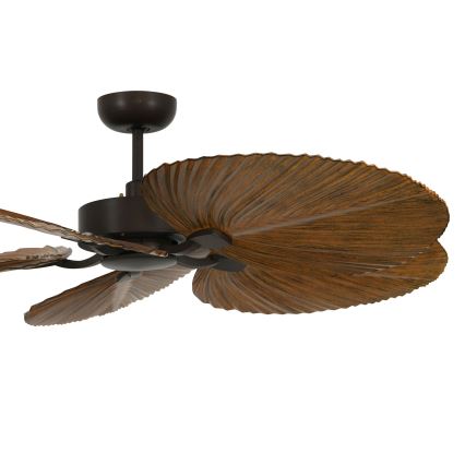 Lucci Air 21065549 - Lubinis ventiliatorius BALI diametras 132 cm ruda + nuotolinio valdymo pultas
