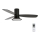 Lucci Air 210662 - LED reguliuojamas lubų ventiliatorius FLUSSO 1xGX53/18W/230V mediena/juoda + nuotolinio valdymo pultas