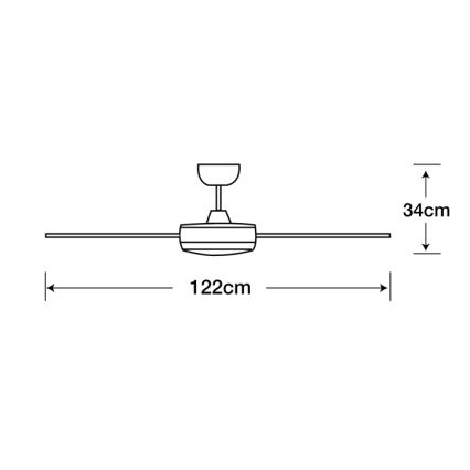 Lucci air 212898 - LED reguliuojamas lubų ventiliatorius MOONAH 1xGX53/21W/230V baltas + nuotolinio valdymo pultas