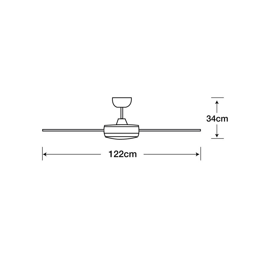 Lucci air 212899 - LED Reguliuojamas lubinis šviestuvas MOONAH 1xGX53/21W/230V juodas + valdymo pultas