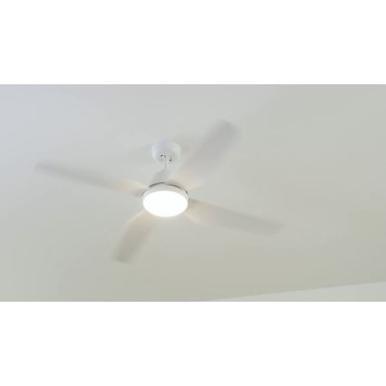 Lucci Air 212994 - LED lubinis ventiliatorius ARIA LED/18W/230V balta + nuotolinio valdymo pultas