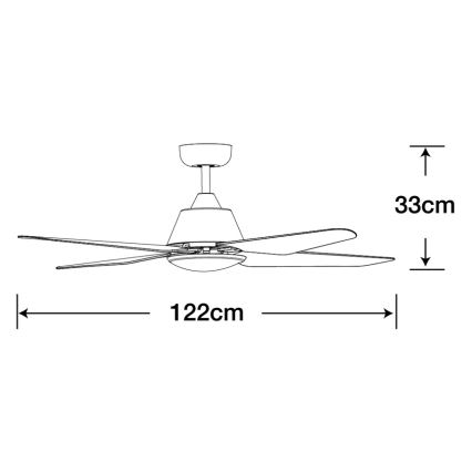 Lucci Air 212998 - LED lubinis ventiliatorius ARIA LED/18W/230V juoda + nuotolinio valdymo pultas