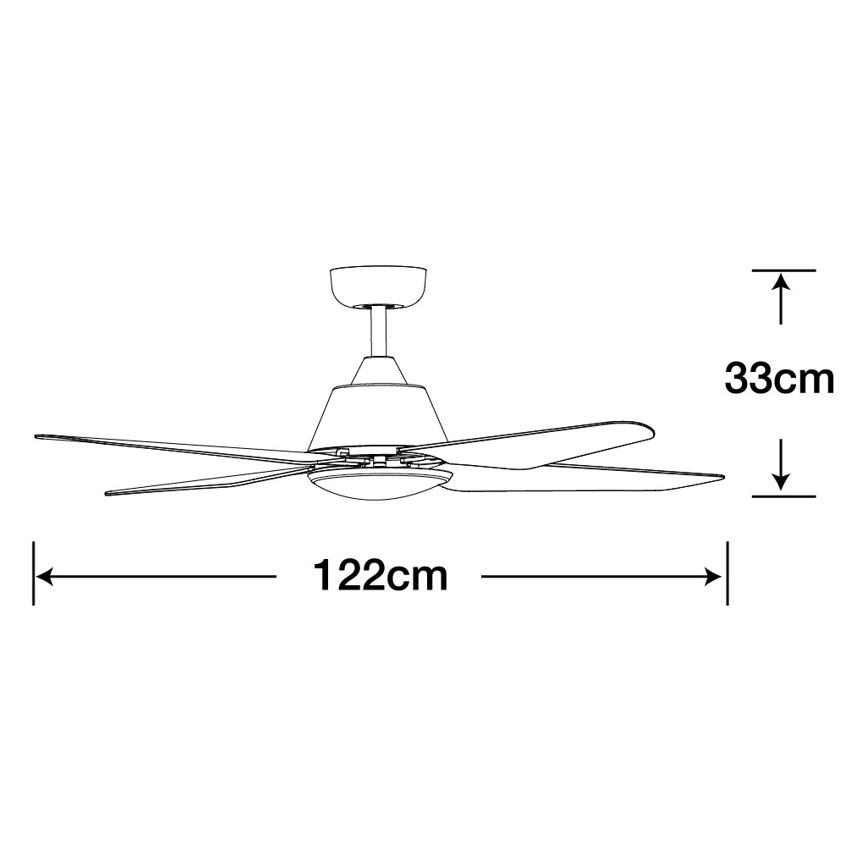 Lucci Air 212998 - LED lubinis ventiliatorius ARIA LED/18W/230V juoda + nuotolinio valdymo pultas