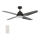 Lucci Air 212998 - Lubinis ventiliatorius su LED ARIA LED/18W/230V juodas + nuotolinio valdymo pultas