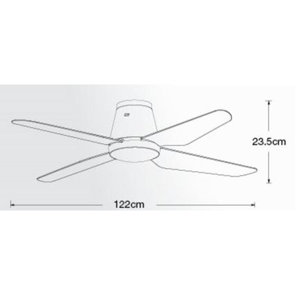 Lucci air 212999 - Lubinis ventiliatorius AIRFUSION ARIA baltas + nuotolinio valdymo pultas