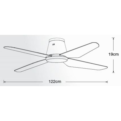 Lucci Air 213000 - Lubinis ventiliatorius AIRFUSION ARIA juodas + nuotolinio valdymo pultas