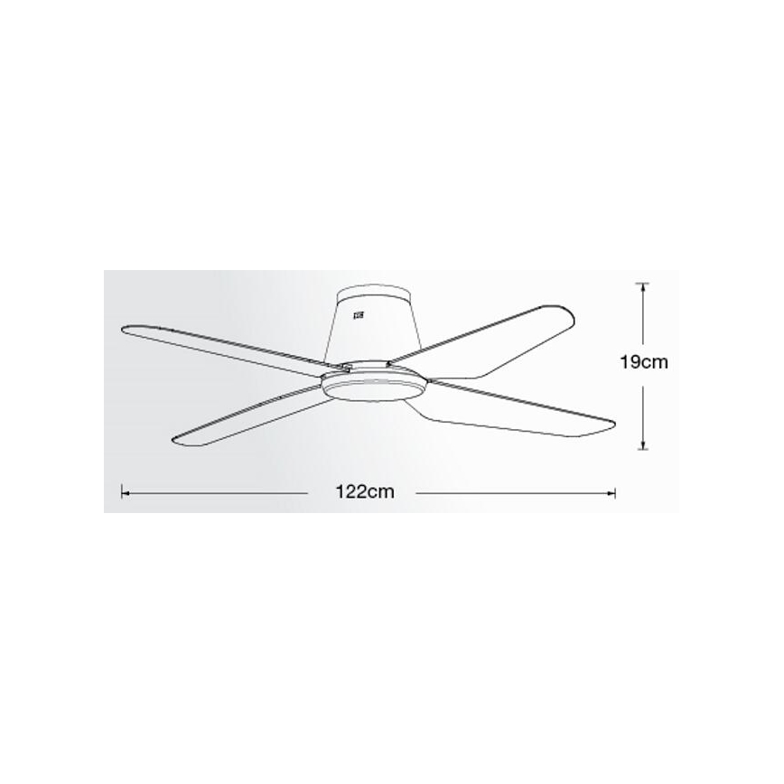 Lucci Air 213002 - LED lubinis ventiliatorius AIRFUSION ARIA LED/18W/230V juodas + nuotolinis valdymas
