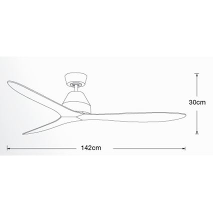 Lucci air 213041 - Lubinis ventiliatorius WHITEHAVEN juodas + nuotolinio valdymo pultas