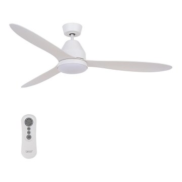 Lucci air 213043 - LED lubinis ventiliatorius WHITEHAVEN GX53/17W/230V baltas + nuotolinis valdymas