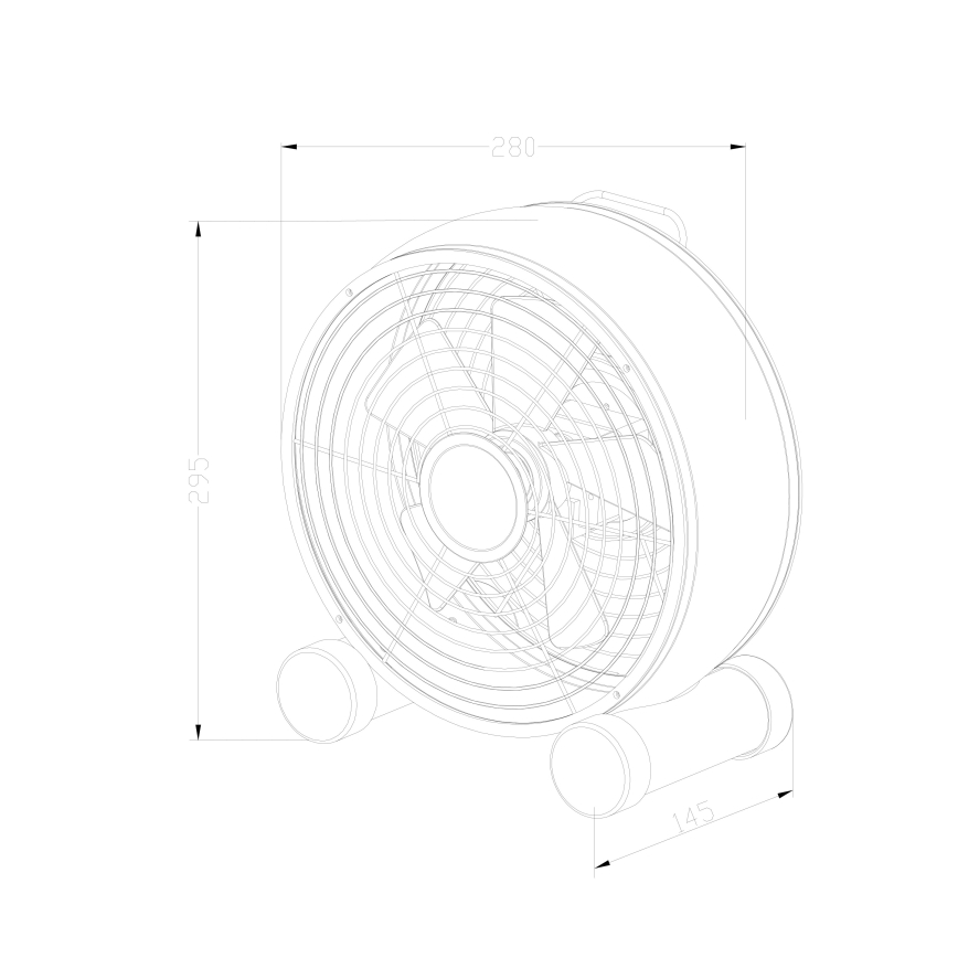 Lucci air 213121 - stalinis ventiliatorius BREEZE, rudos spalvos, skersmuo 28 cm