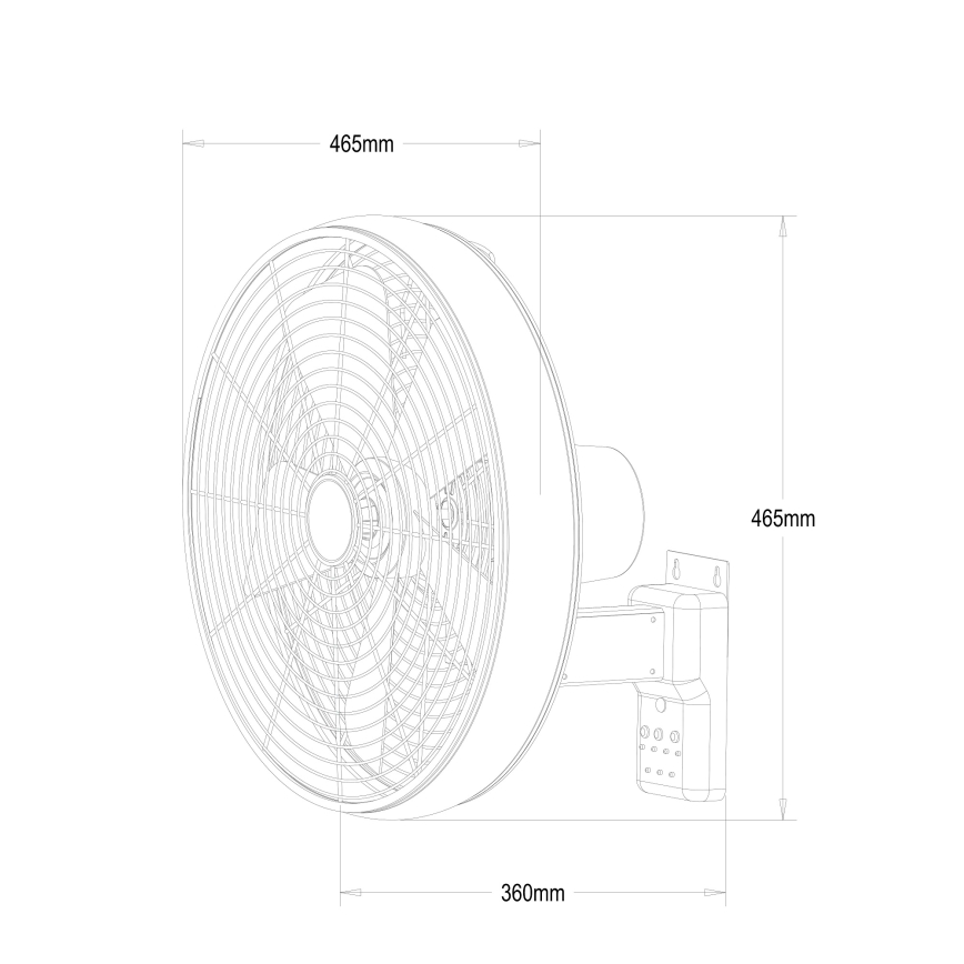 Lucci air 213124 - Sieninis ventiliatorius BREEZE 55W/230V juodas + valdymo pultas