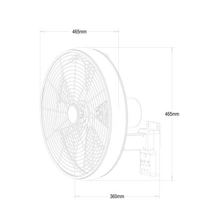 Lucci Air 213128EU - sieninis ventiliatorius BREEZE 55W/230V, baltas, skersmuo 46 cm + nuotolinis pultas