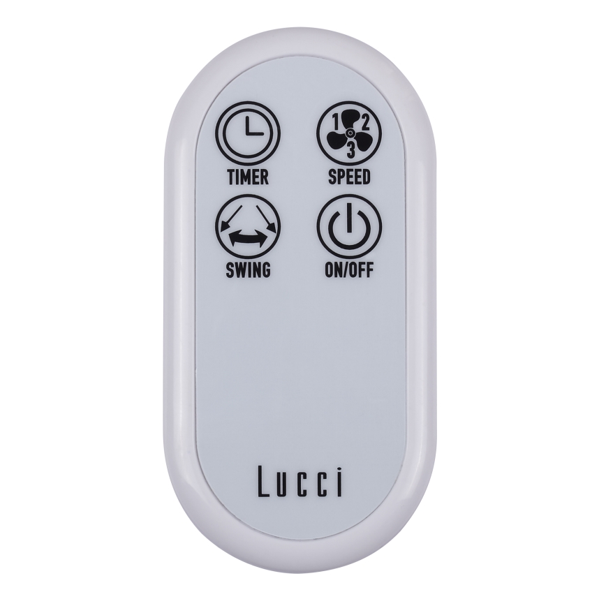 Lucci Air 213128EU - Sieninis ventiliatorius BREEZE 55W/230V baltas + nuotolinio valdymo pultas