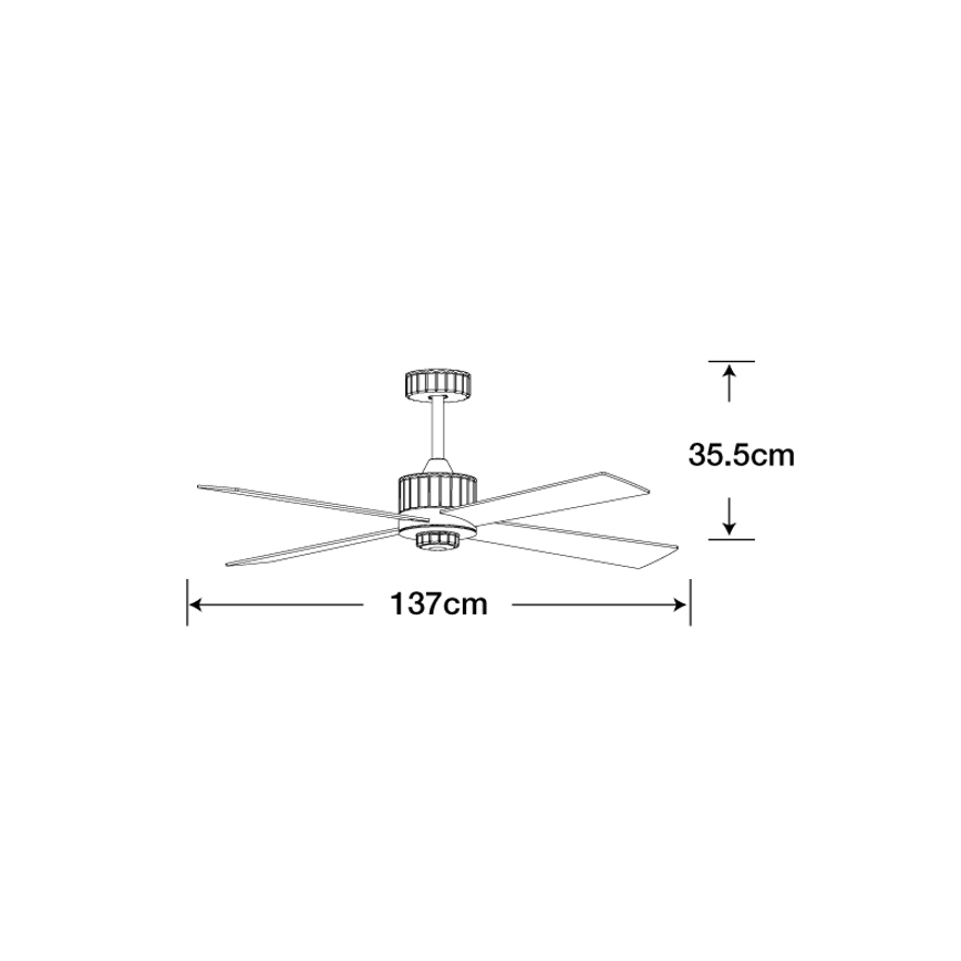 Lucci air 213171 - LED lubinis ventiliatorius NEWPORT medis/balta/smėlio spalva + nuotolinio valdymo pultas