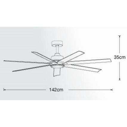 Lucci air 213182 - LED lubinis ventiliatorius ATLANTA 1xGX53/12W/230V baltas + nuotolinis valdymas