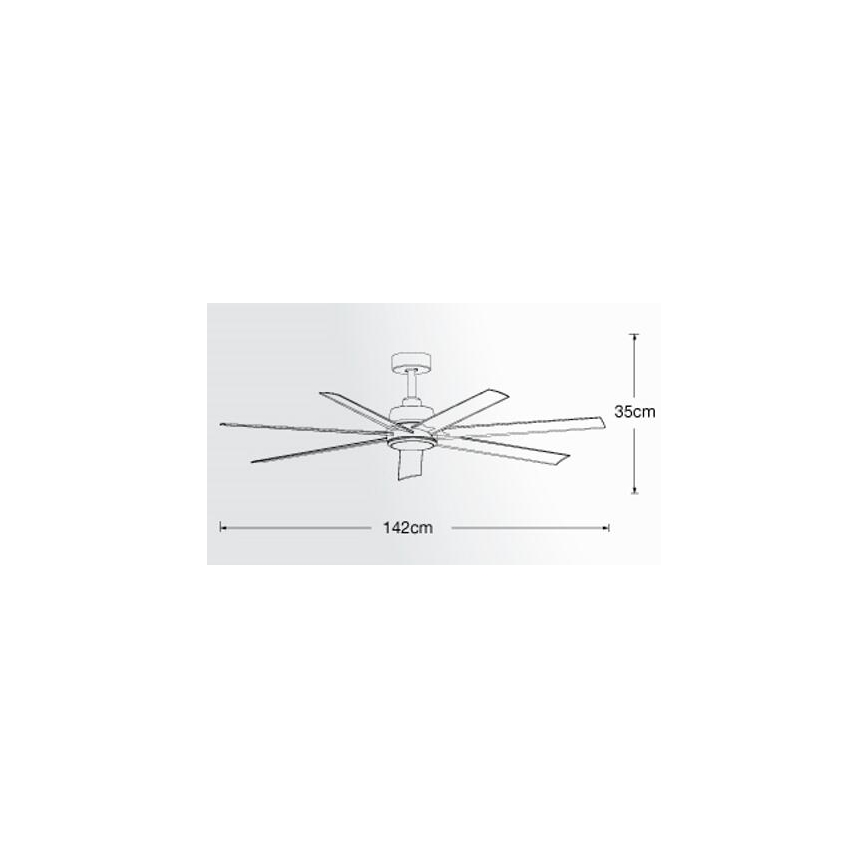 Lucci air 213182 - LED lubinis ventiliatorius ATLANTA 1xGX53/12W/230V baltas + nuotolinis valdymas
