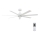 Lucci air 213182 - LED lubinis ventiliatorius ATLANTA 1xGX53/12W/230V baltas + nuotolinis valdymas