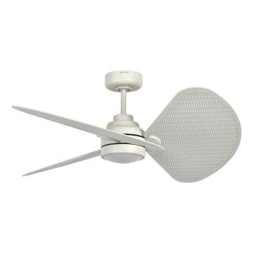 Lucci Air 21325449 - LED lubinis ventiliatorius SABLE su reguliuojamu apšvietimu 1xGX53/12W/230V 3000/4000/5000K Ø 91,5 cm kreminės spalvos + nuotolinis valdymas