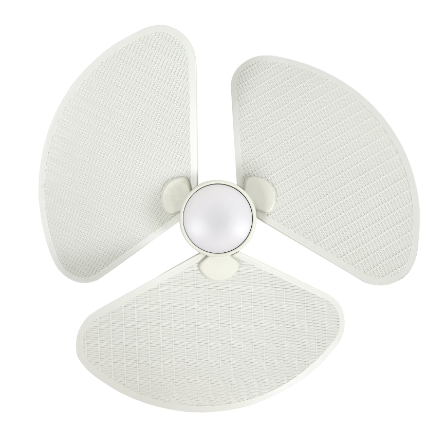 Lucci Air 21325449 - LED lubinis ventiliatorius SABLE su reguliuojamu apšvietimu 1xGX53/12W/230V 3000/4000/5000K Ø 91,5 cm kreminės spalvos + nuotolinis valdymas